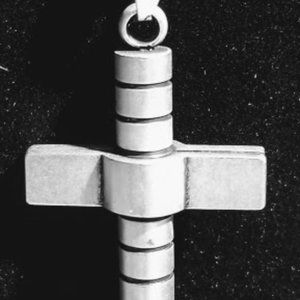 Unique Stainless Cross on 24" stainless steel